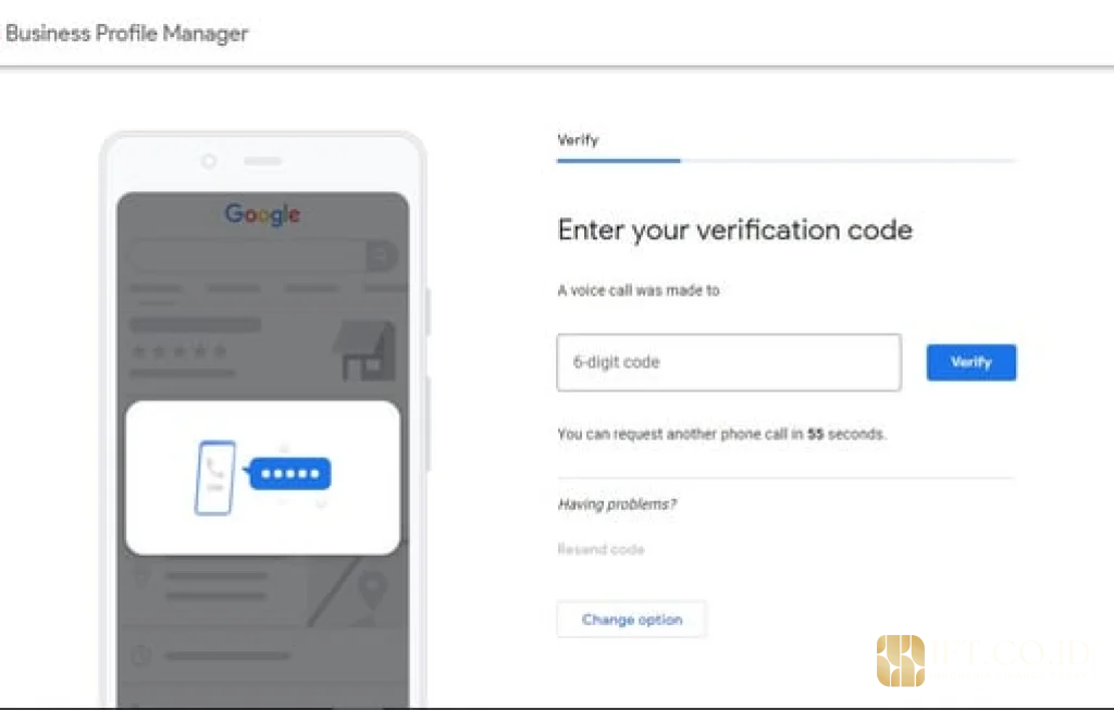 cara ganti nomor HP Google Bisnis